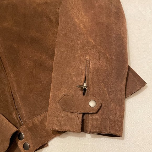 Club Monaco Suede Leather Jacket Men's Medium - Picture 3 of 5
